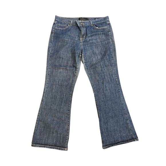 Calvin Klein Jeans Flare Fit Bootcut Plus Size 16 Denim Cotton Casual Western - Picture 1 of 4